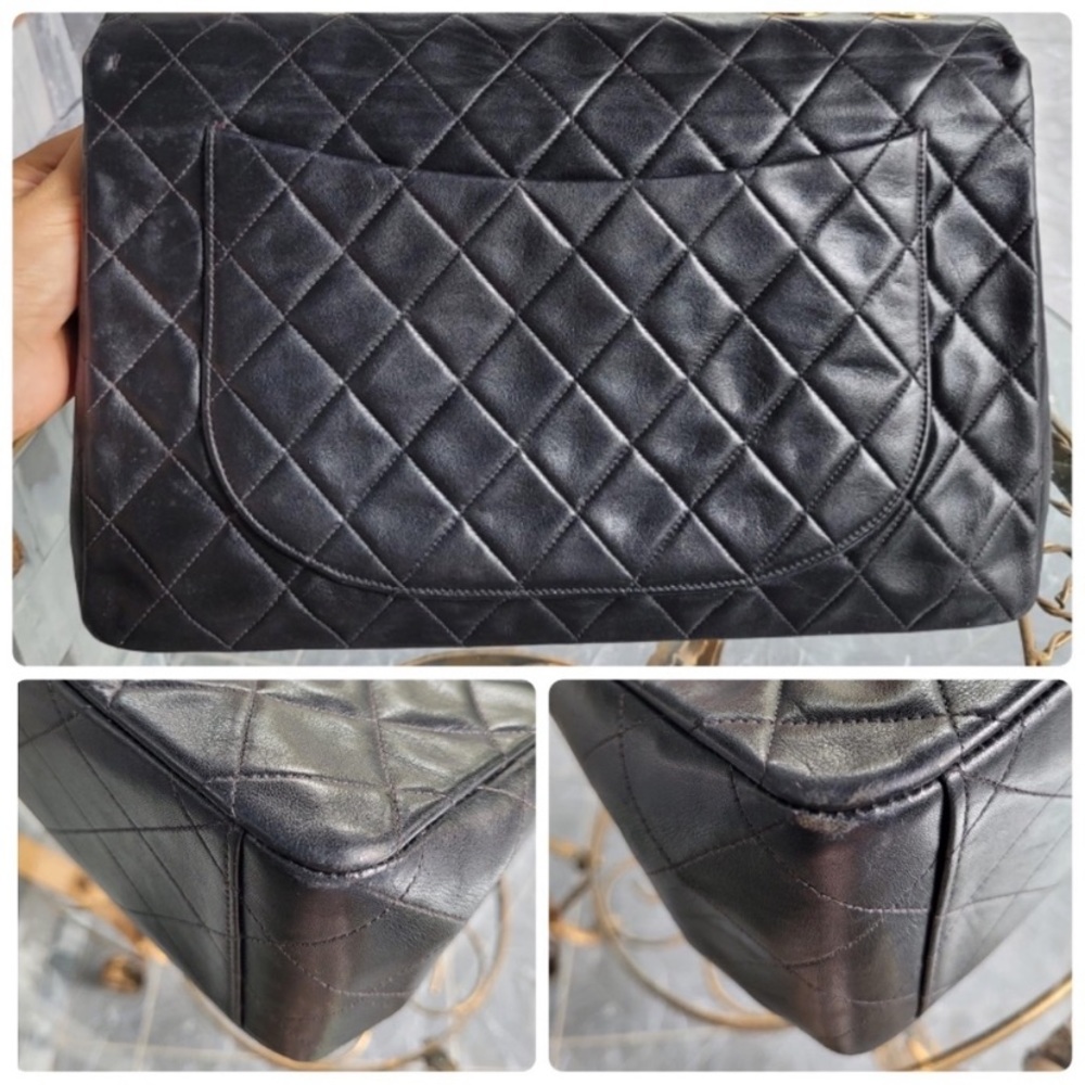 Black Friday deal🔥 Chanel Large CC Maxi flap Black& 24k Gold plated Hardware - Picture 10 of 15